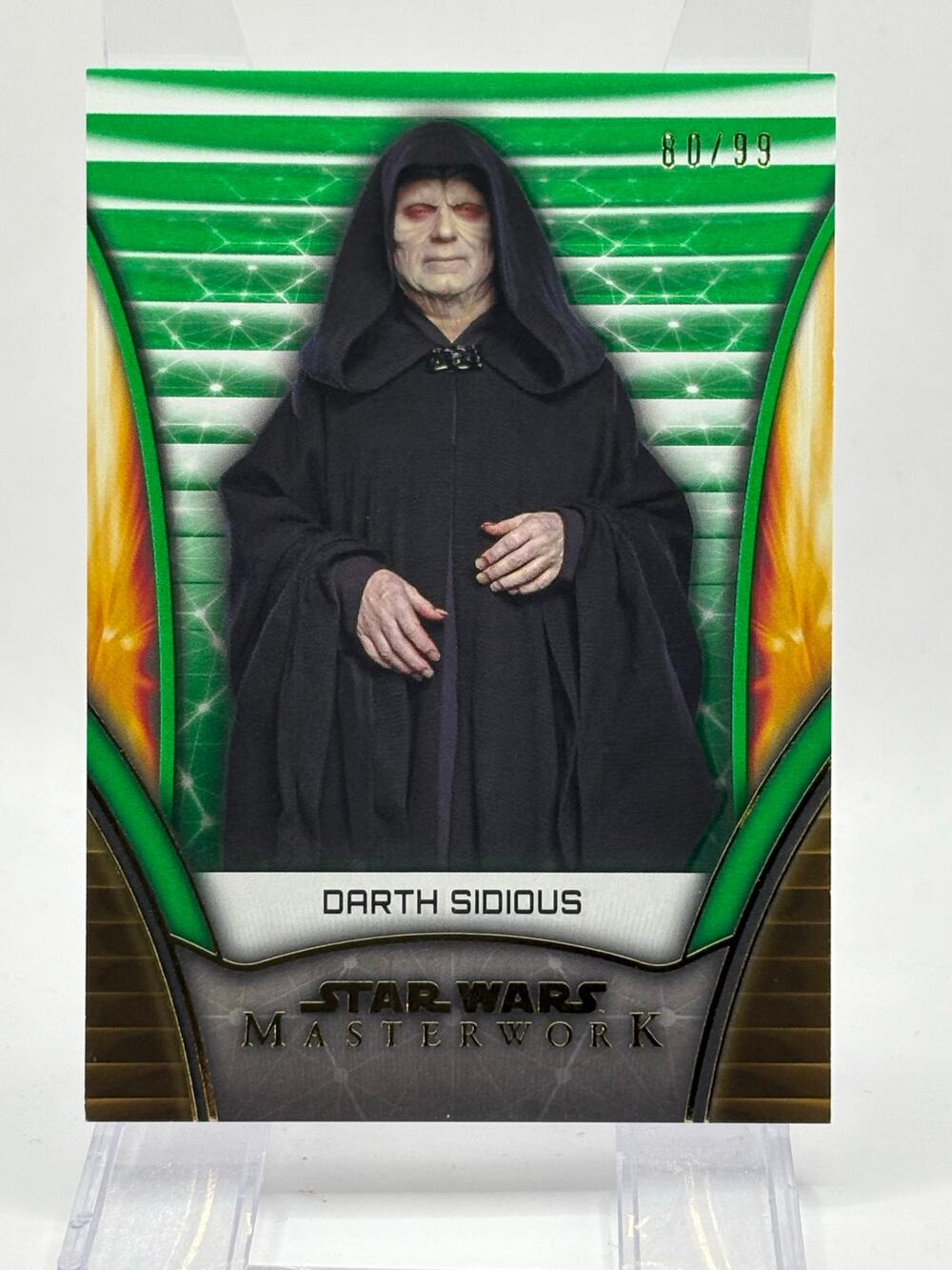 2025 Topps Star Wars Masterwork Darth Sidious Green Parallel 60/99 SP
